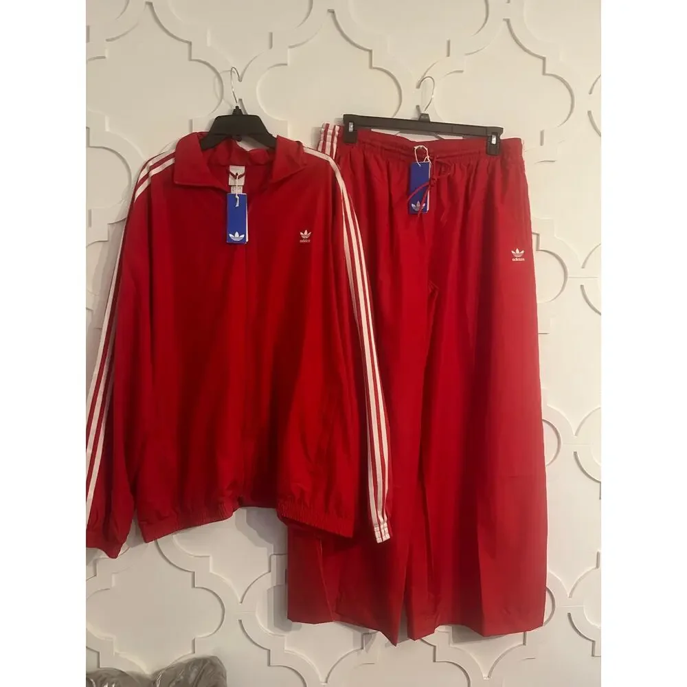 NEW ADIDAS ORIGINALS Adilenium Women's XL Tracksuit Red - Picture 9 of 9